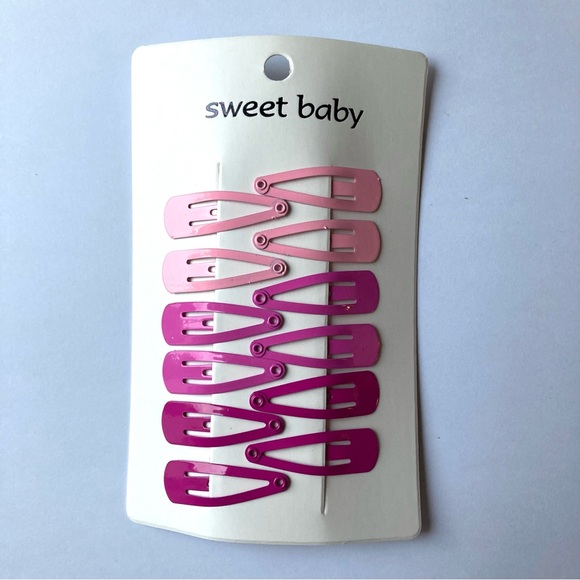 NWT Girl or Woman Small Mini Pink Hair Clips - Picture 3 of 4